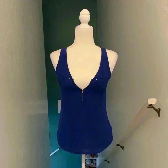 Express royal blue zip tank size XS - Picture 2 of 5
